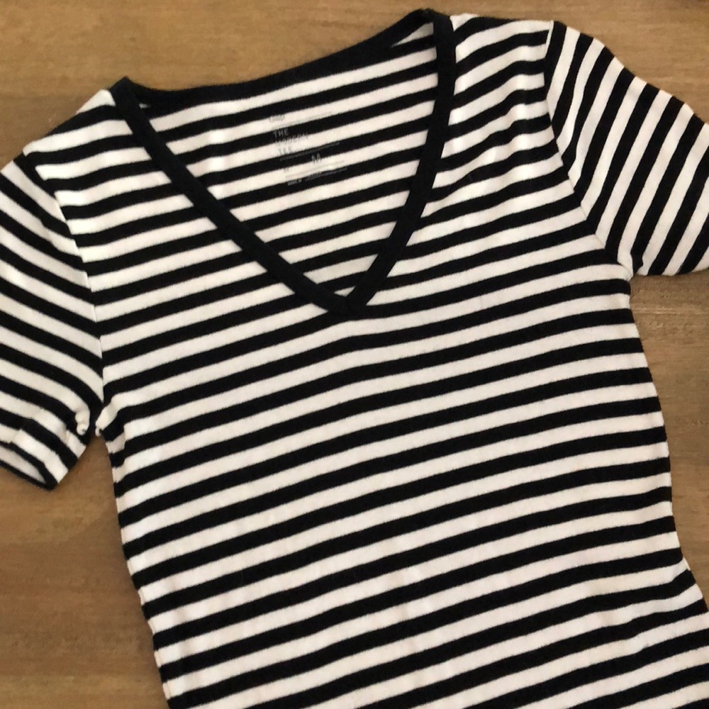 Gap Striped V-Neck Tee